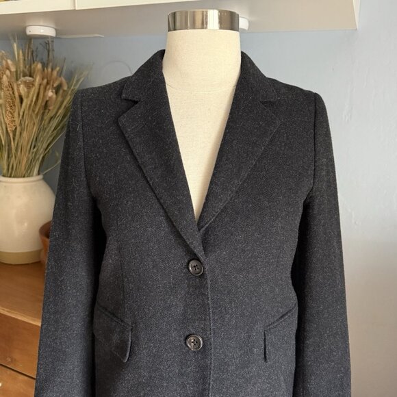 Margaret Howell Wool Tailored Jacket Blazer Charcoal Gray Sz 1 XS - Picture 2 of 8